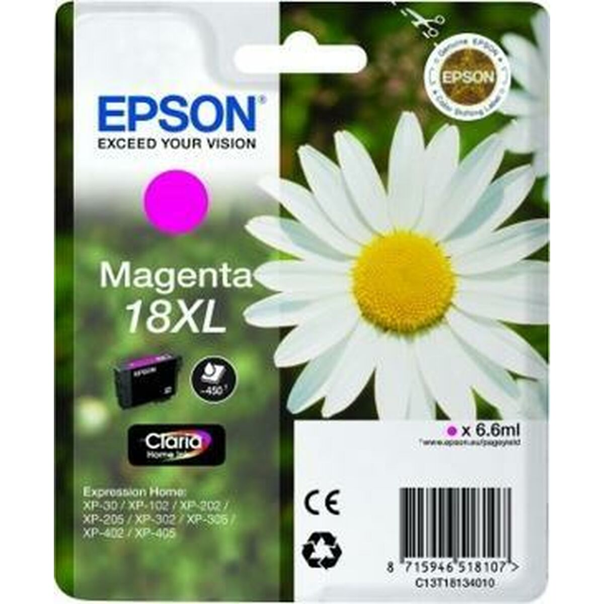Original Tintenpatrone Epson Nº18XL Magenta (10 Stück) (1 Stück)