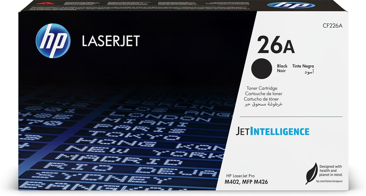 HP 26A Black Original LaserJet Toner Cartridge (CF226A)