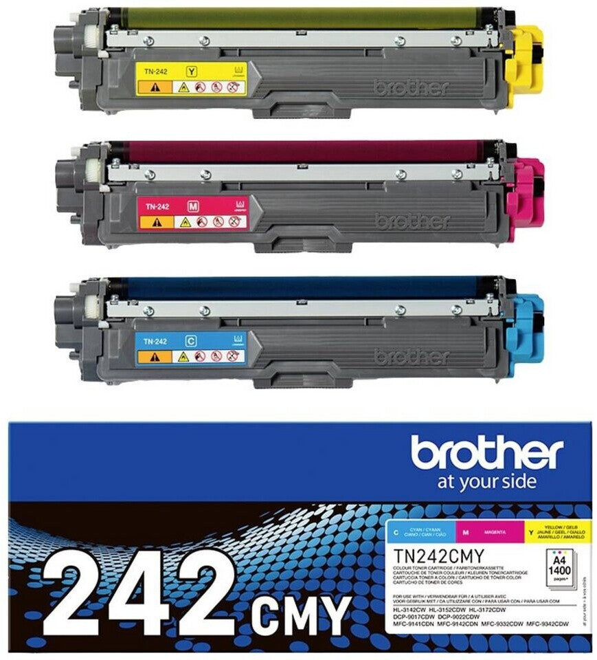 Brother TN-242 CMY Original Toner Set – Cyan, Magenta, Gelb