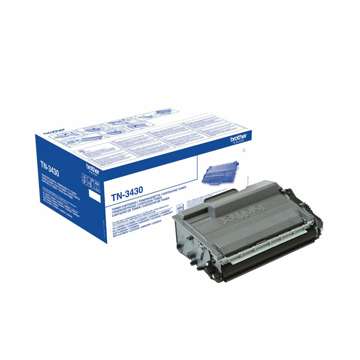 Original Toner Brother TN3430 Schwarz