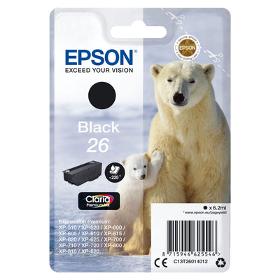 Original Tintenpatrone Epson T2601 Schwarz