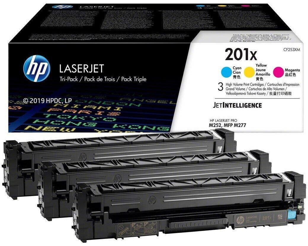 HP 201X Original Toner 3er-Pack – Cyan, Magenta, Gelb | CF253XM